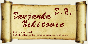 Damjanka Nikitović vizit kartica